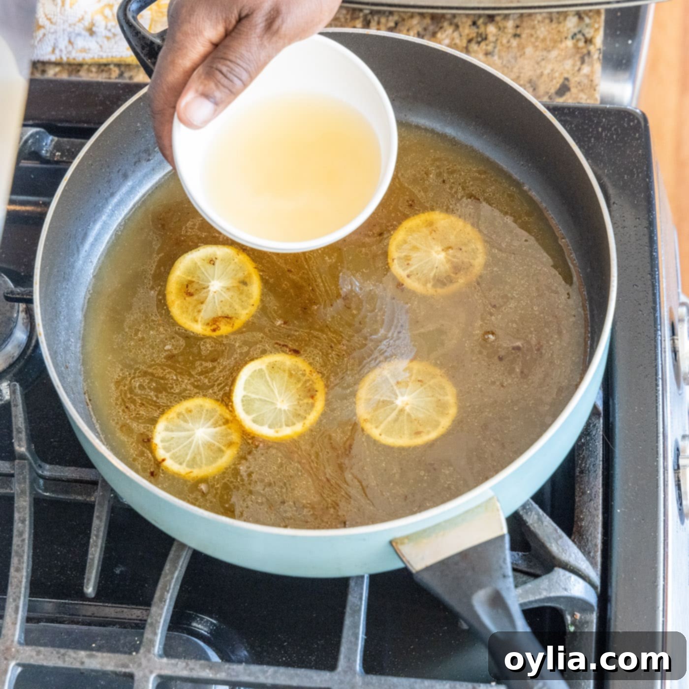adding white wine to chicken francese