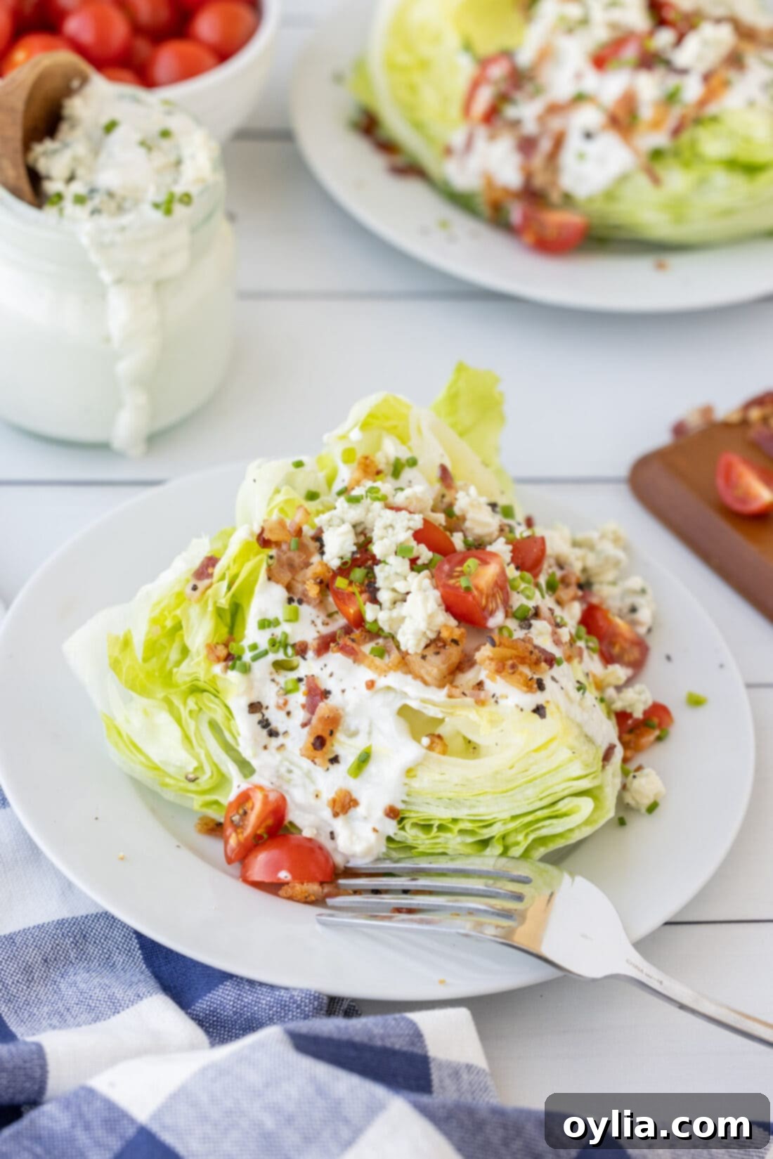 Wedge Salad on a plate