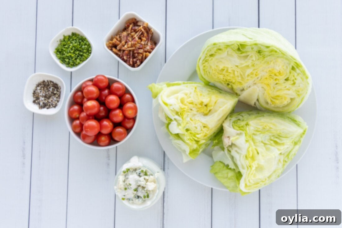 ingredients for Wedge Salad