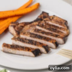 plate of Sous Vide Pork Chops