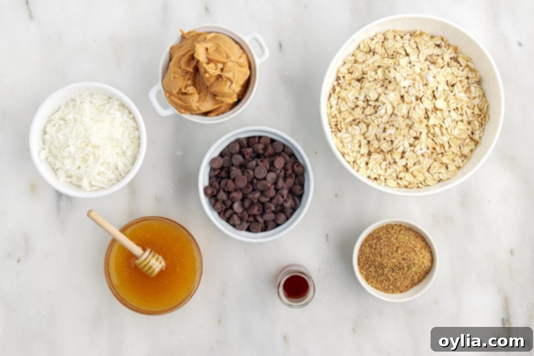 ingredients for No Bake Energy Balls