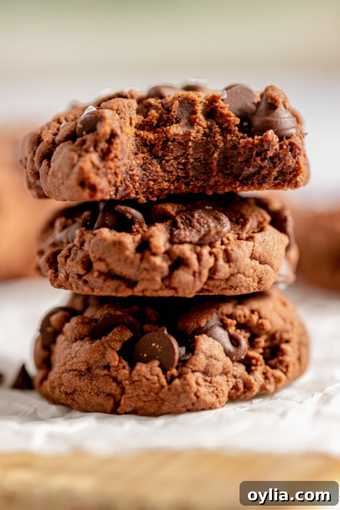 stack of Chocolate Cake Mix Cookies