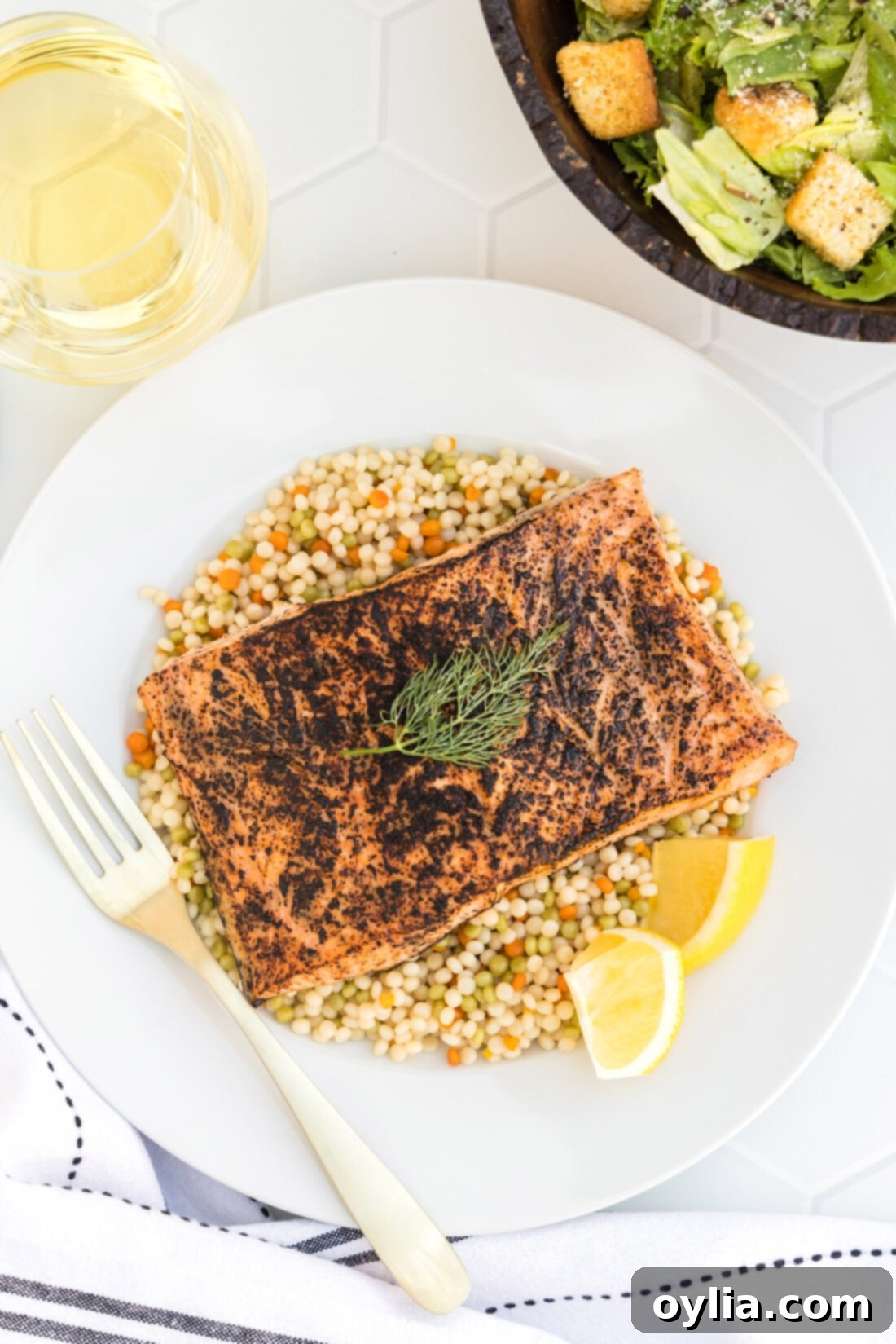 Beautifully plated sous vide salmon filet with a golden sear, ready to be served