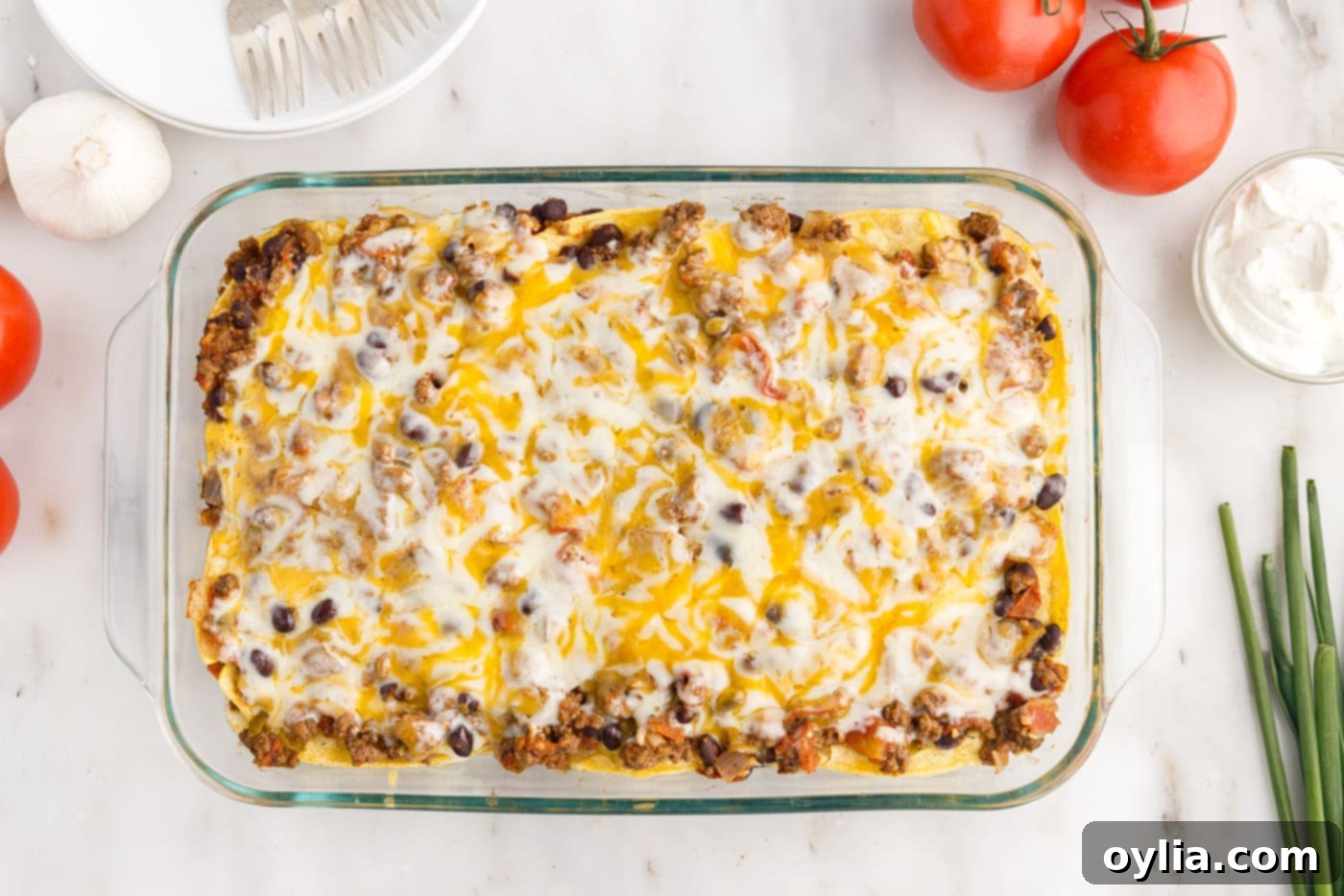 baked mexican lasagna casserole