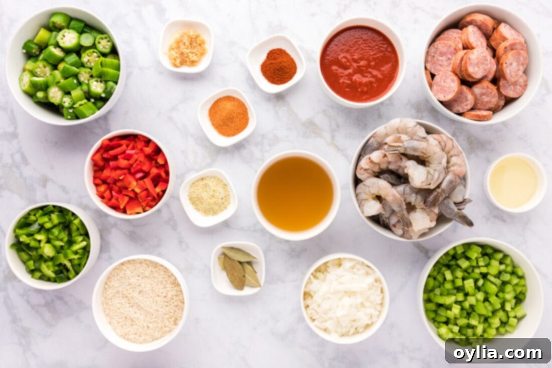 Ingredients for Jambalaya