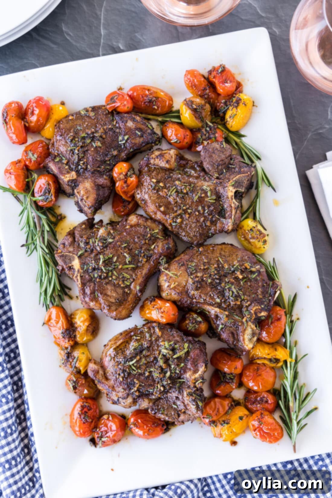 Lamb Loin Chops on a platter