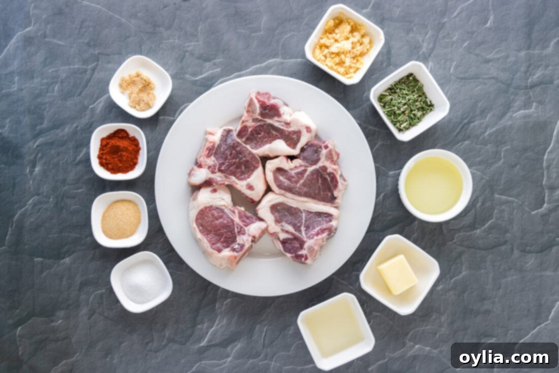 Ingredients for Lamb Loin Chops