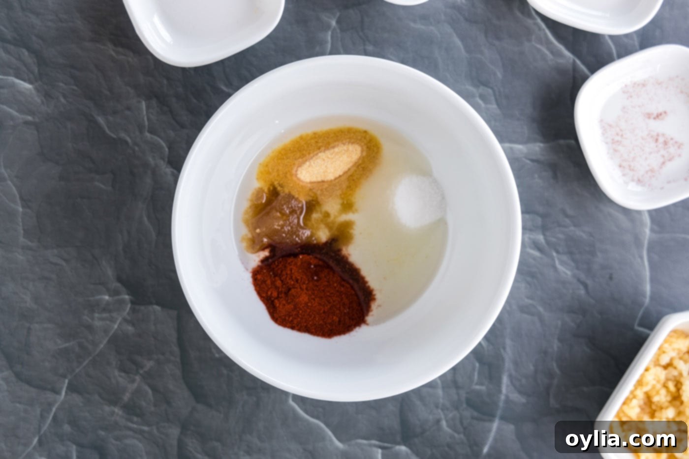 lamb chops rub ingredients in a bowl