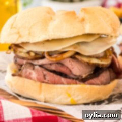 Tender Roast Beef Masterpiece 15 Close up of a Roast Beef Sandwich