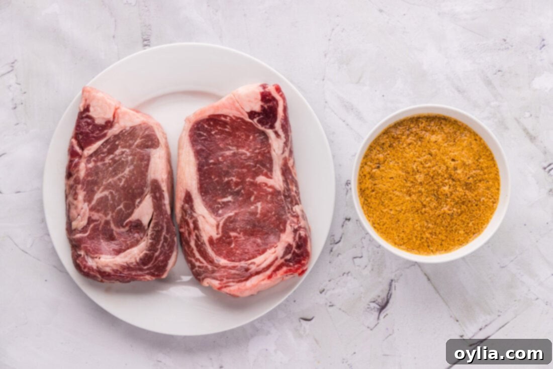 Ingredients for Cast Iron Ribeye