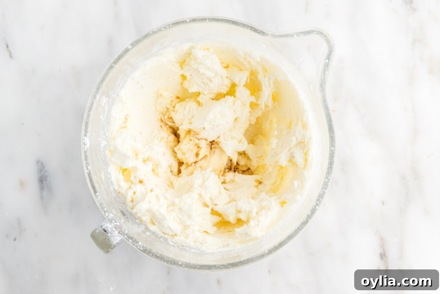 butter and sugar mixture in bowl