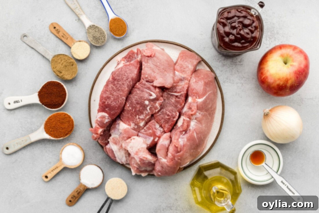Ingredients for Slow Cooker Barbecued Country Style Ribs