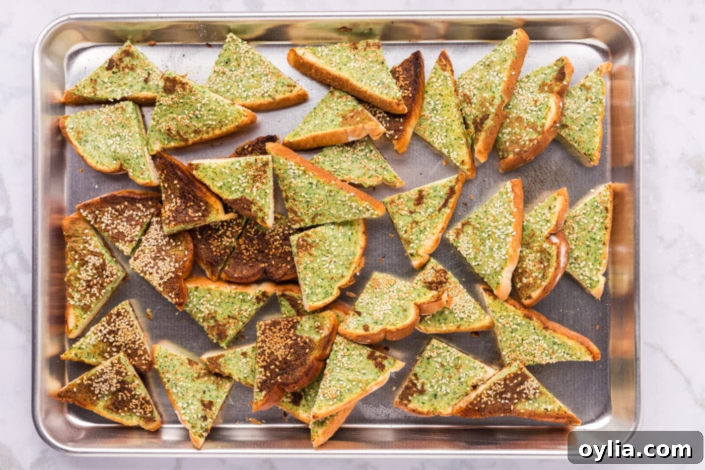 crispy sliced shrimp toast appetizer
