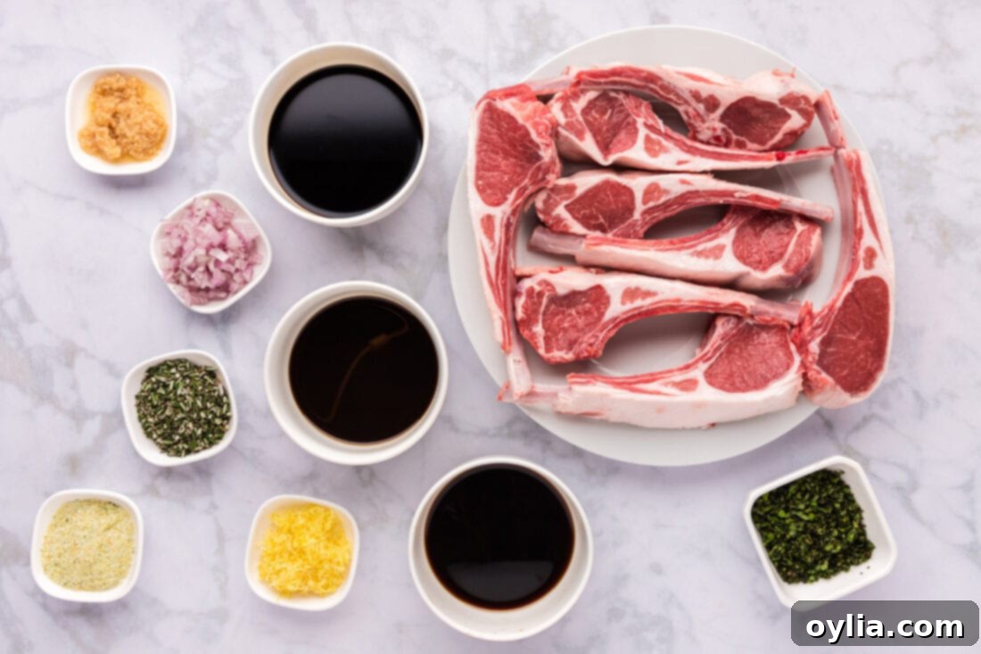 Ingredients for Lamb Chop Marinade