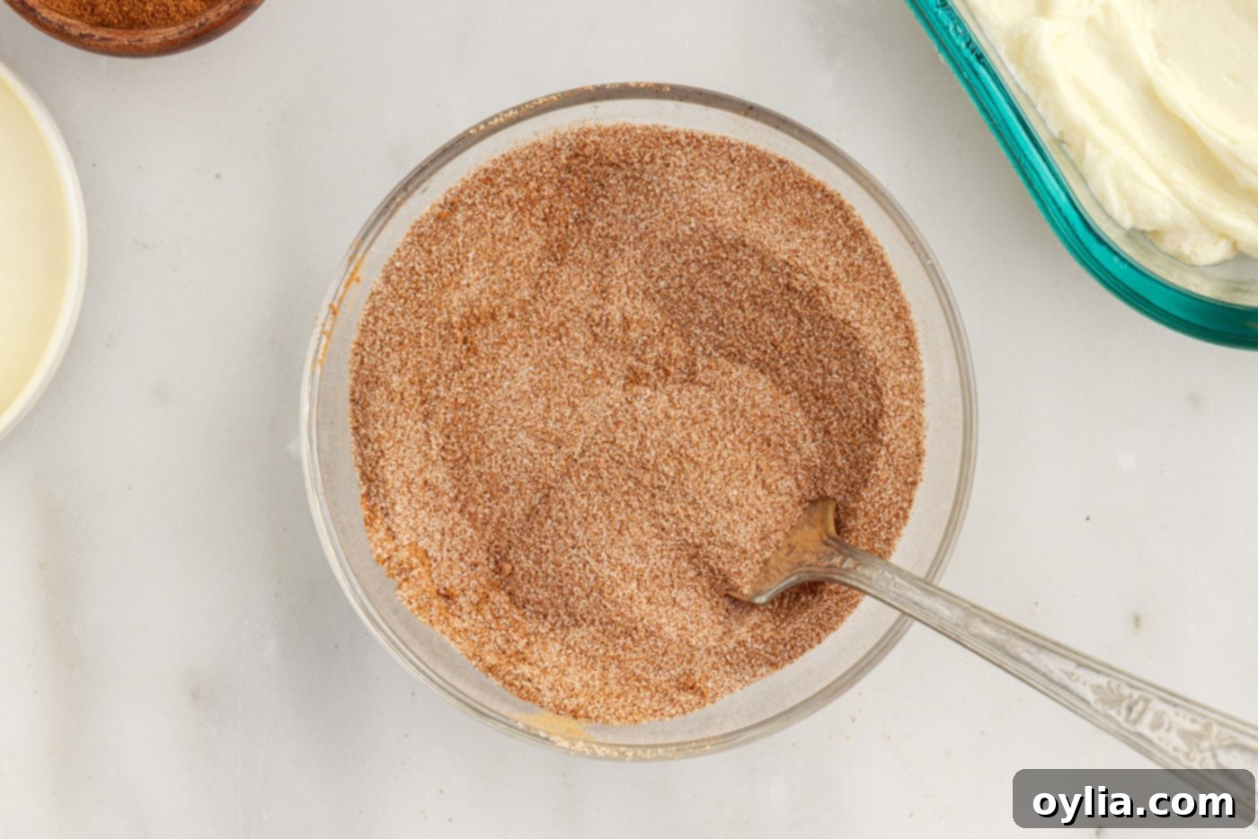 cinnamon sugar mixed in a bowl