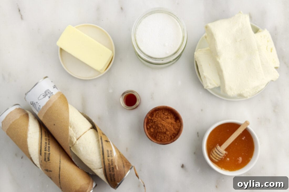 Ingredients for Sopapilla Cheesecake