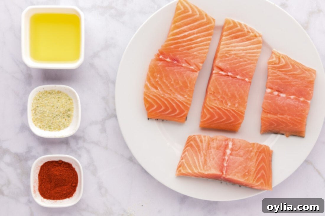 Ingredients for Roasted Salmon