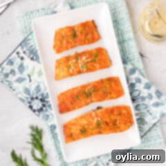 Roasted Salmon on a platter