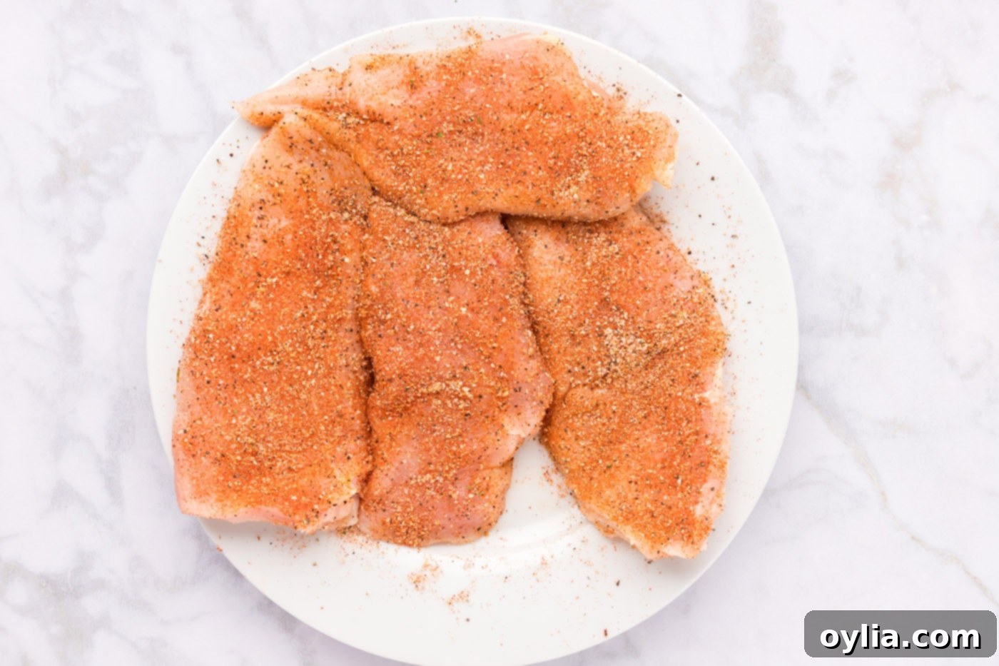 chicken rubbed with blackened seasoning
