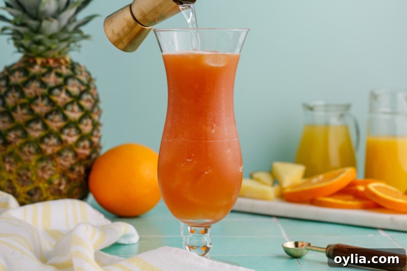 topping rum runner cocktail with high proof rum