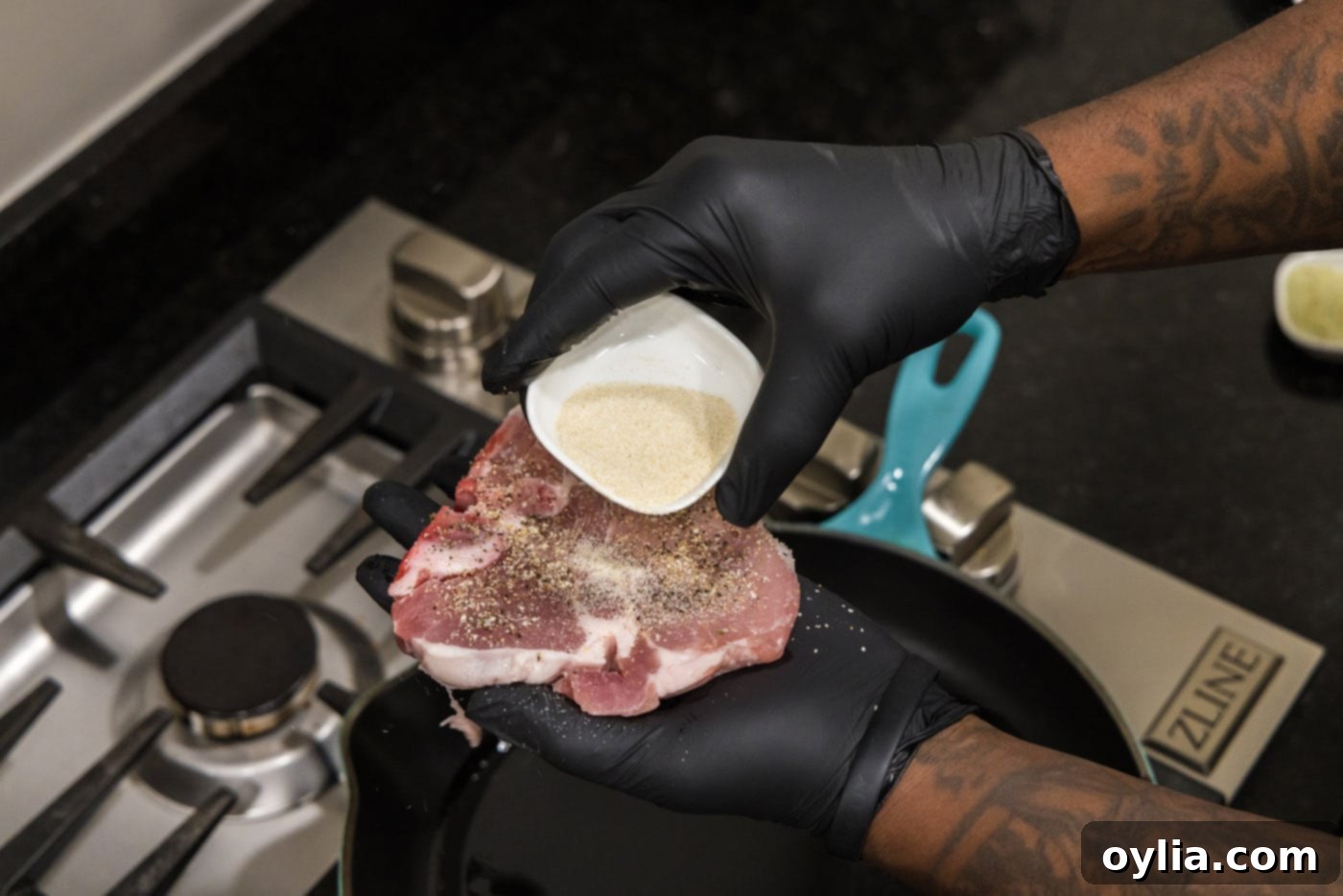 seasoning pork chops