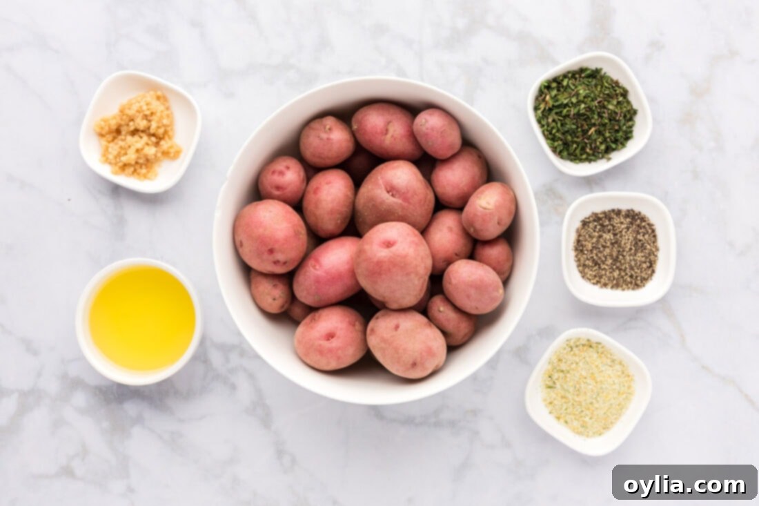 Ingredients for Roasted Red Potatoes