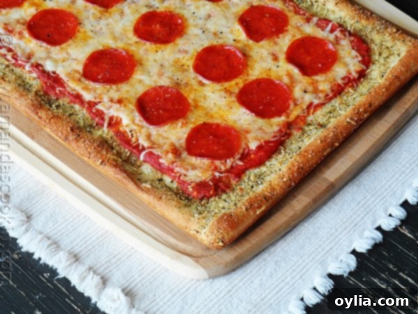 A close up photo of garlic bread crusted classic pizza.