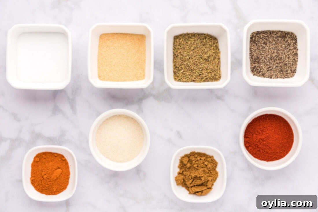 Ingredients for Cajun Seasoning