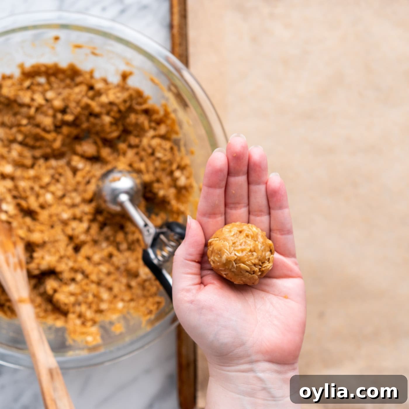 peanut butter cookie dough ball