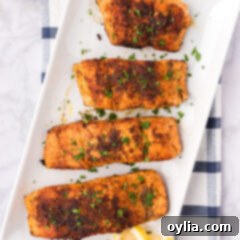 Cajun Salmon on a serving platter