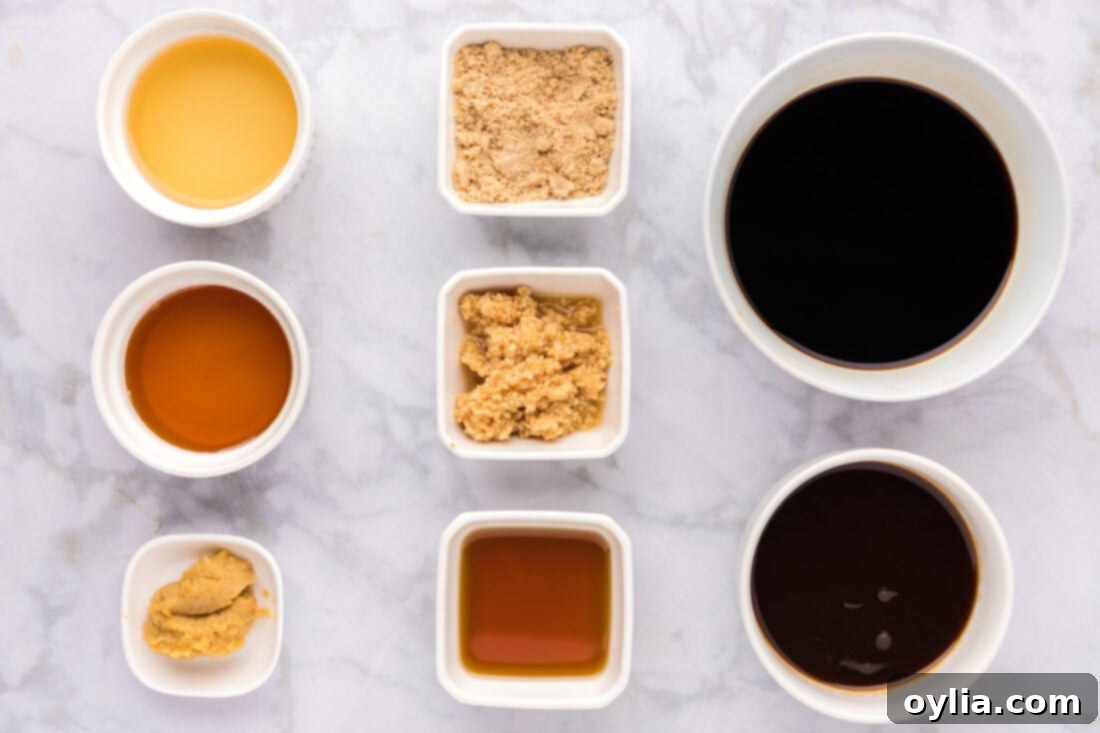 Ingredients for Homemade Teriyaki Sauce