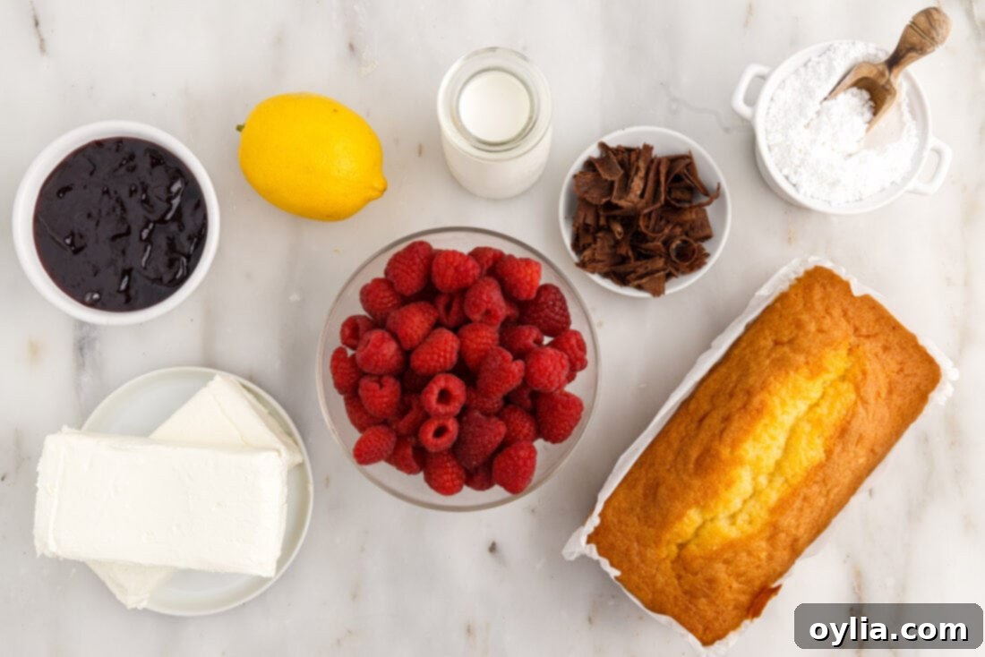 Ingredients for Raspberry Trifle