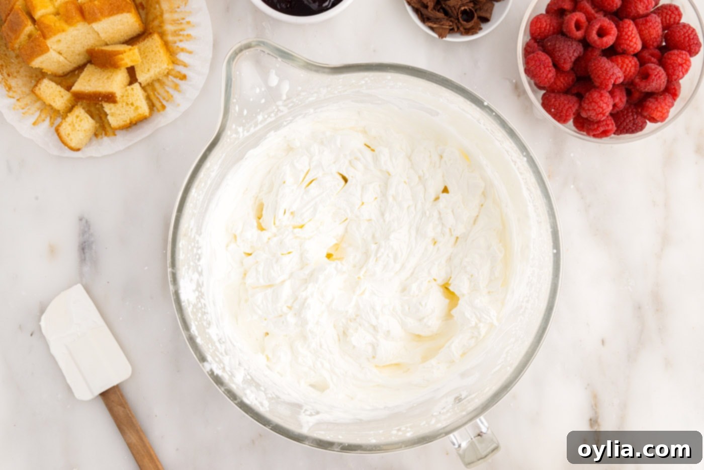 whipped cream in a bowl