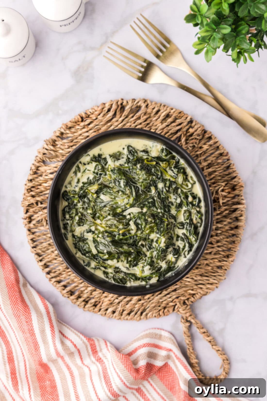 Decadent Creamed Spinach 3 Bowl of Creamed Spinach