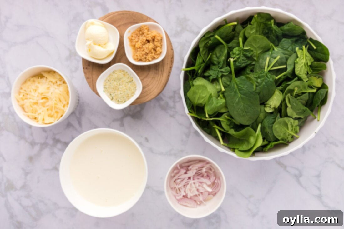 Decadent Creamed Spinach 4 Ingredients for Creamed Spinach