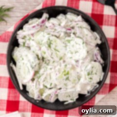 Bowl of Creamy Cucumber Salad