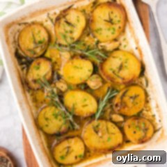 Melting Potatoes in a baking dish