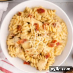 Bowl of Bacon Chicken Ranch Pasta