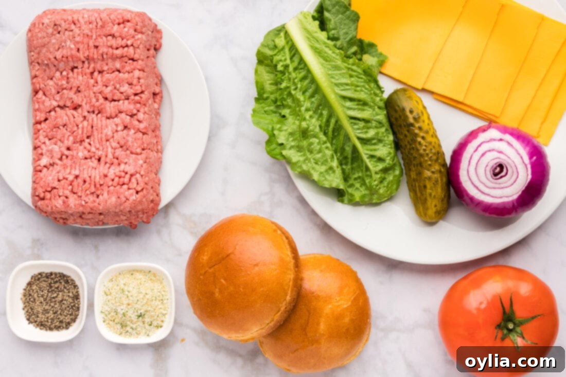 Ingredients for Smash Burger