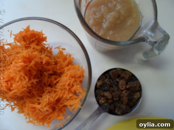 Mixing the dry and wet ingredients for our time-saver carrot cupcake batter.