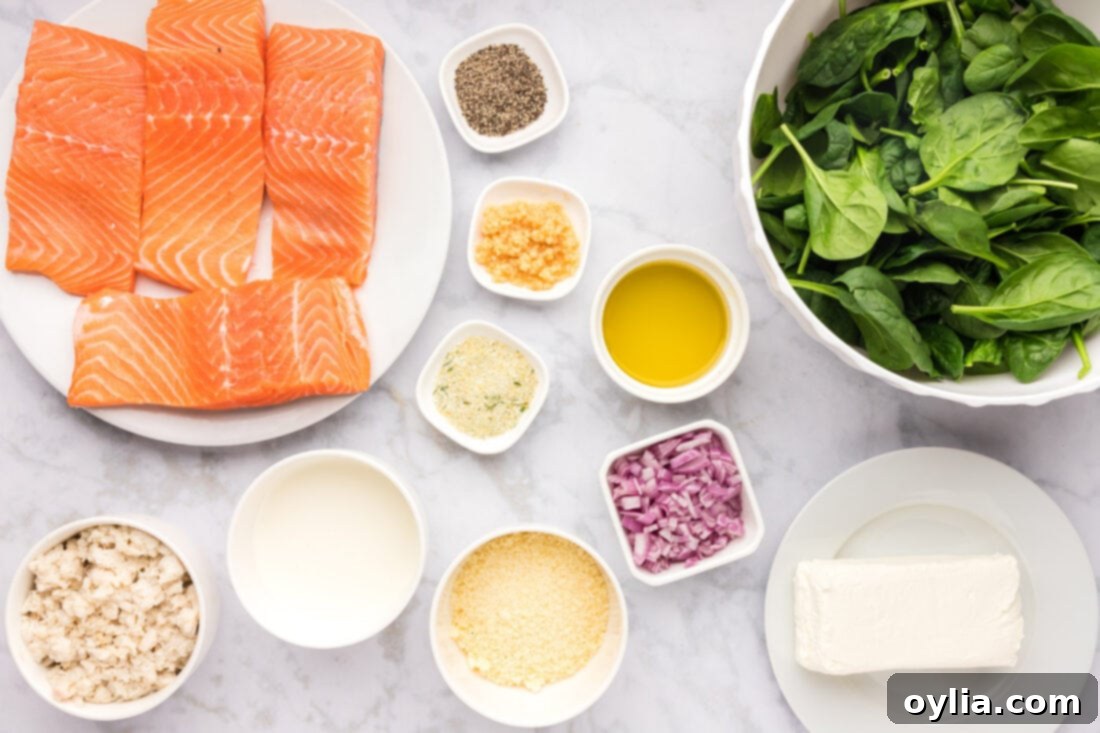 Exquisite Stuffed Salmon 4 Ingredients for Stuffed Salmon
