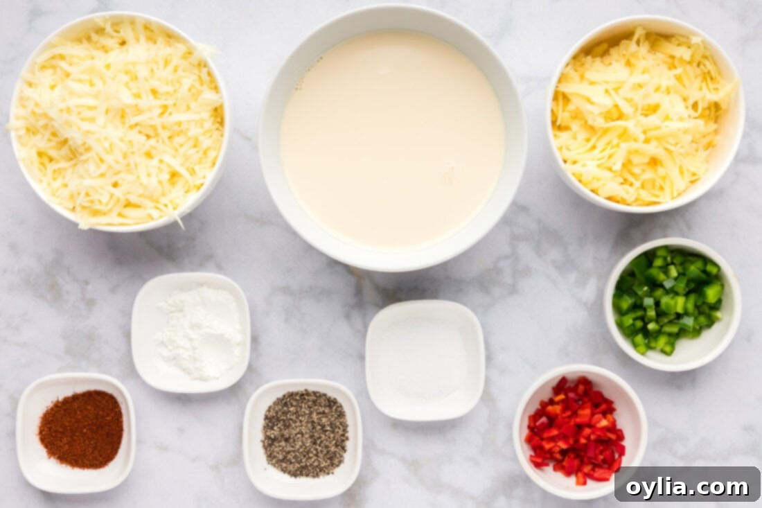 Ingredients for Queso Dip