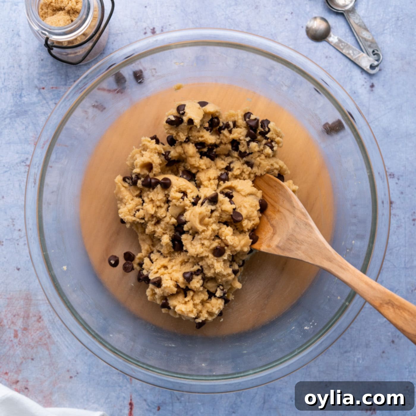 finished edible cookie dough with chocolate chips