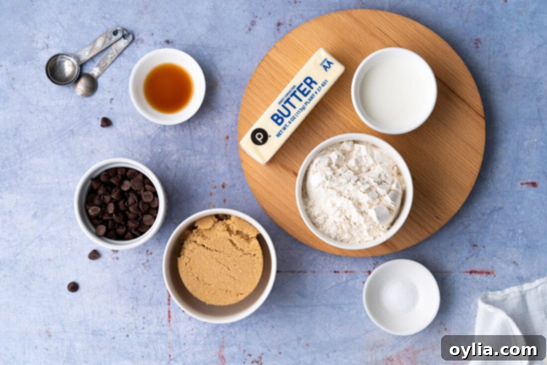 Ingredients for Edible Cookie Dough