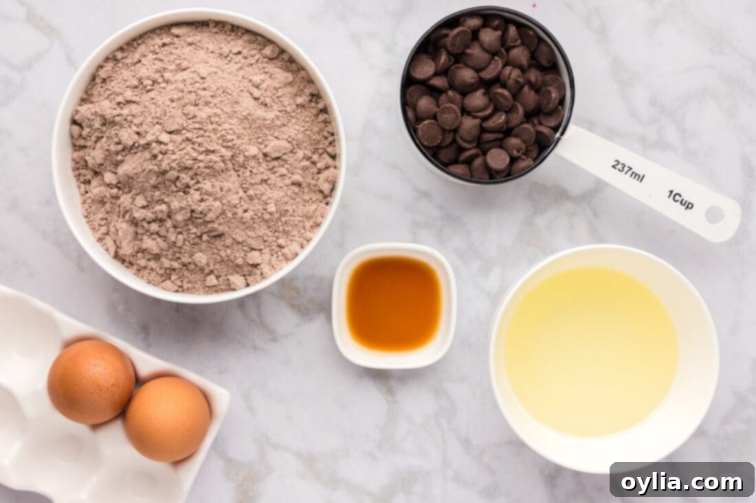 Ingredients for Cake Mix Brownies