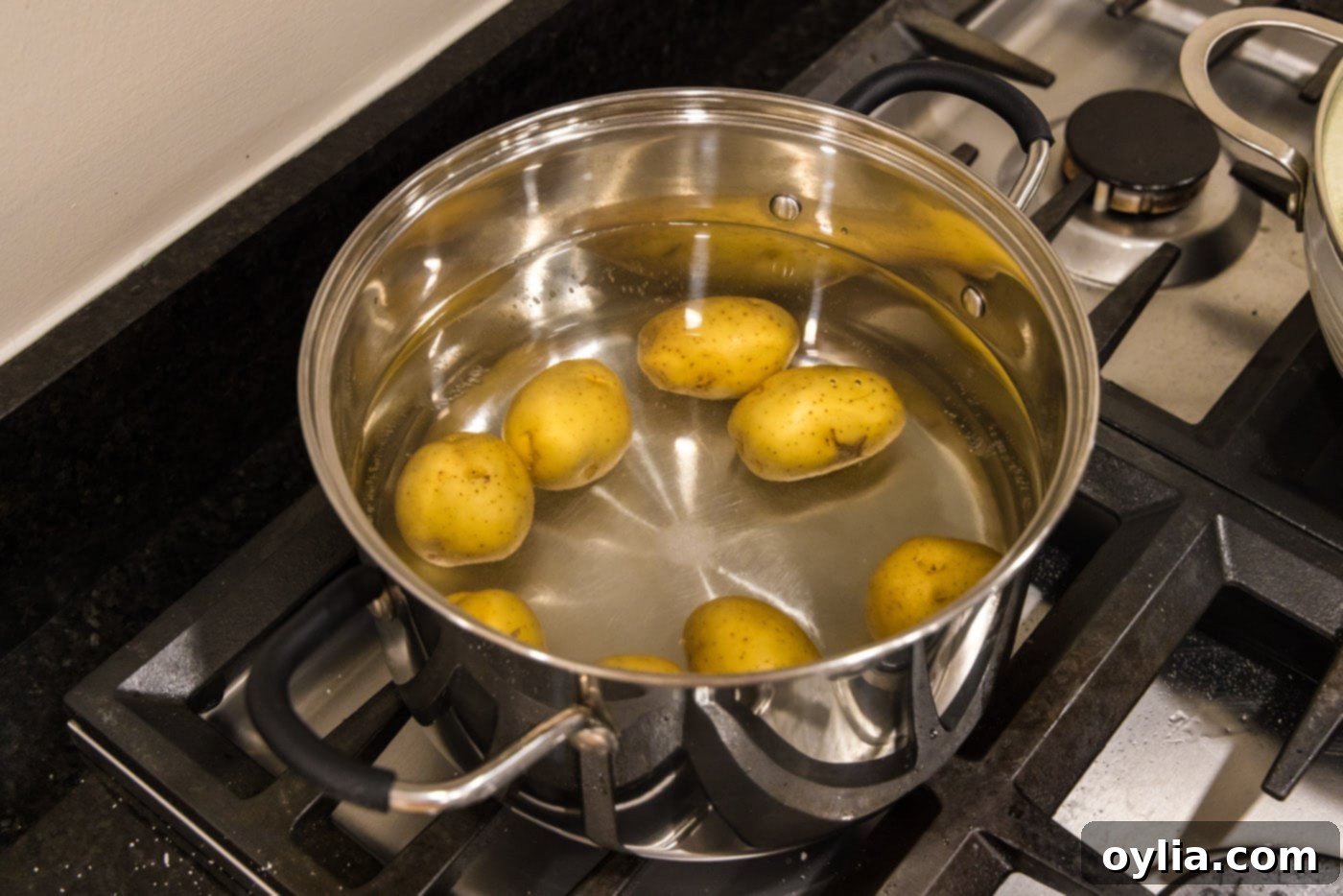 boiling yukon gold potatoes in water