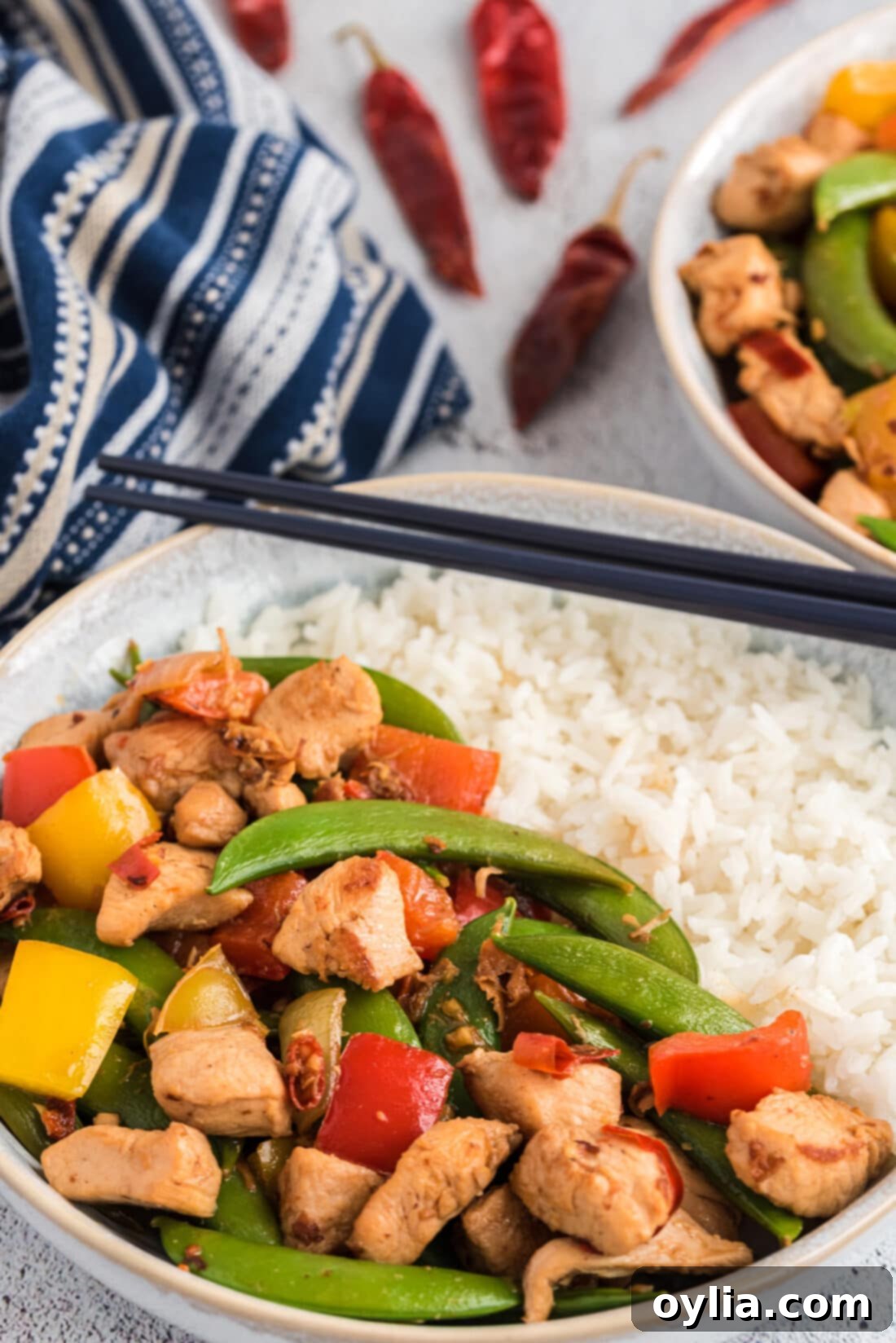 Kung Pao Chicken 2 Kung Pao Chicken with rice