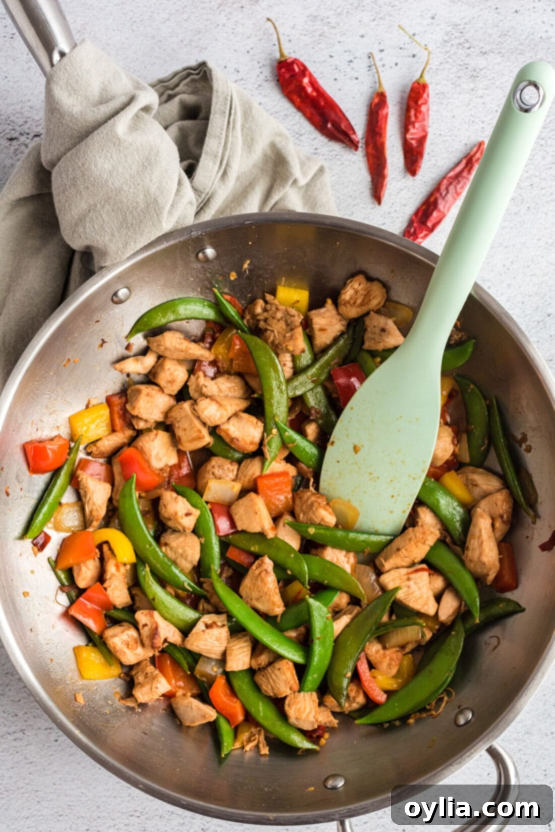 Kung Pao Chicken 3 Kung Pao Chicken in a wok