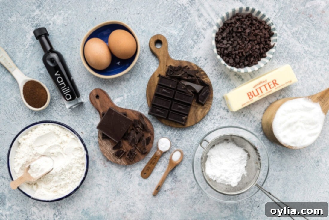 Ingredients for Fudge Frosted Espresso Brownies