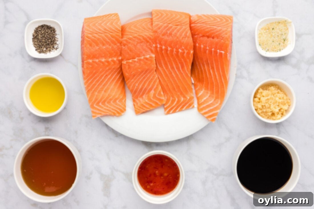 Ingredients for Honey Salmon